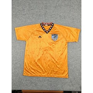 Vintage Zeeni Baltica F.C. Jersey Mens XL Gold Soccer Made In USA Number 4